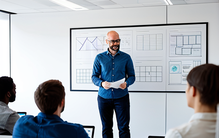 **
"A designer presenting low-fidelity prototypes (paper wireframes and storyboards) to a diverse team in a brightly lit, modern office. The team is providing feedback and actively discussing the ideas. Focus on collaboration and early-stage design. Safe for work, appropriate content, fully clothed, professional setting, perfect anatomy, natural proportions."
**