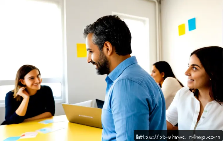 서비스 디자인 사고와 고객 journeys - Photorealistic service design workshop in a bright Lisbon coworking studio, diverse Portuguese-speak...